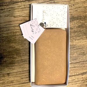 BRAND NEW W/Tags LAUREN CONTAD WALLET Color: Camel w/Gold Sparkle